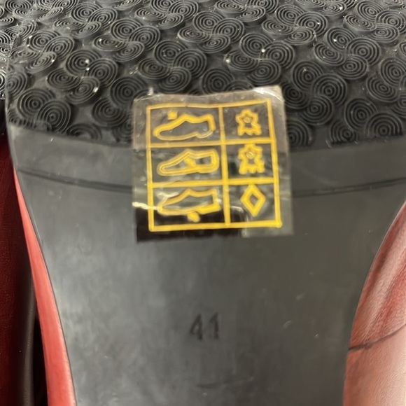 Everybody by BZ Moda Red‎ Leather Heeled Booties Art to Wear Comfort Shoes EU 41 - Picture 11 of 12